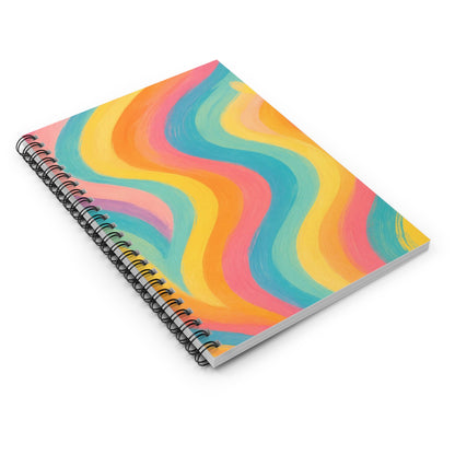 Vibrant Spiral Notebook – Bold Multicolor Design for Students & Dreamers