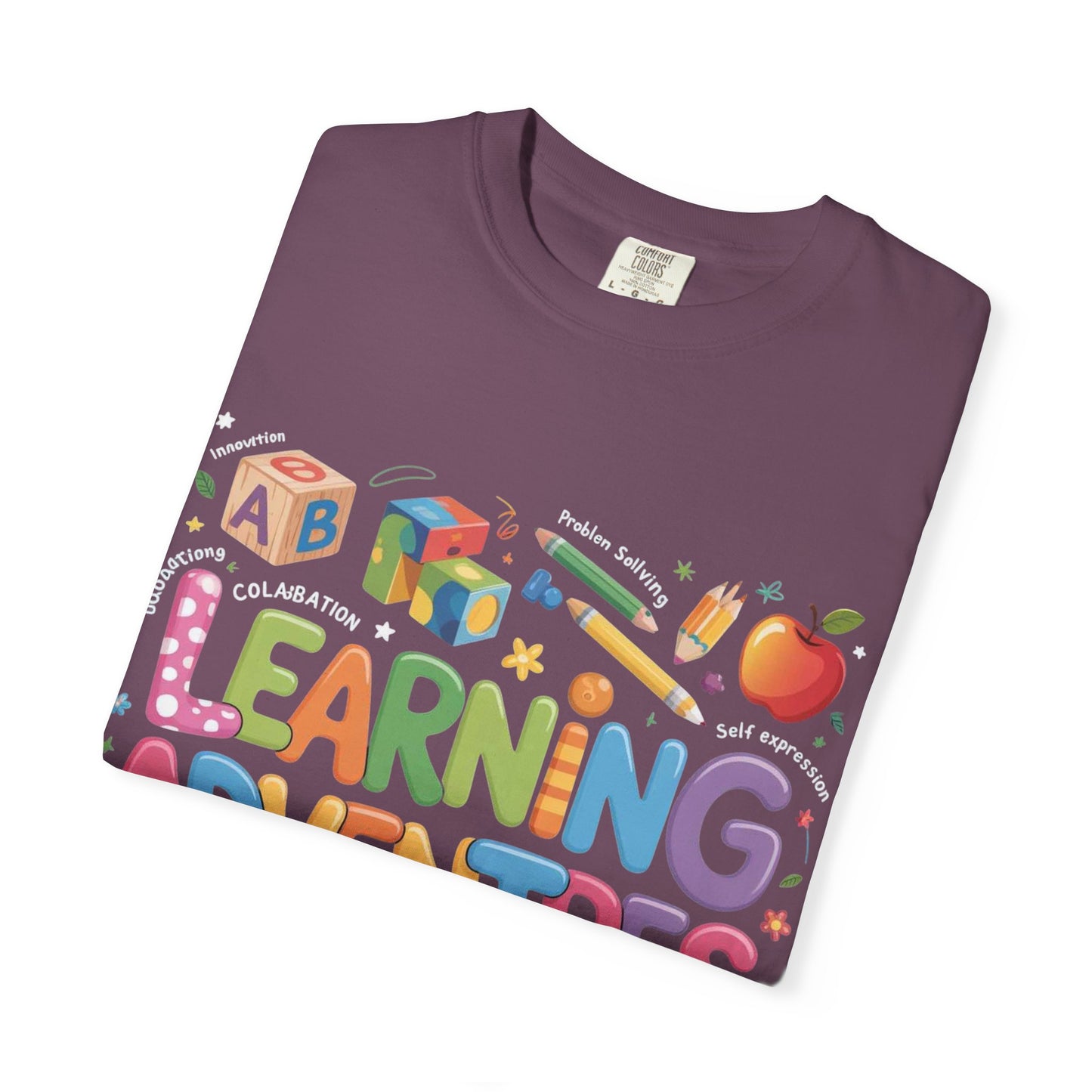 Colorful Learning Adventures T-Shirt – Fun Educational Tee for Kids & Teachers