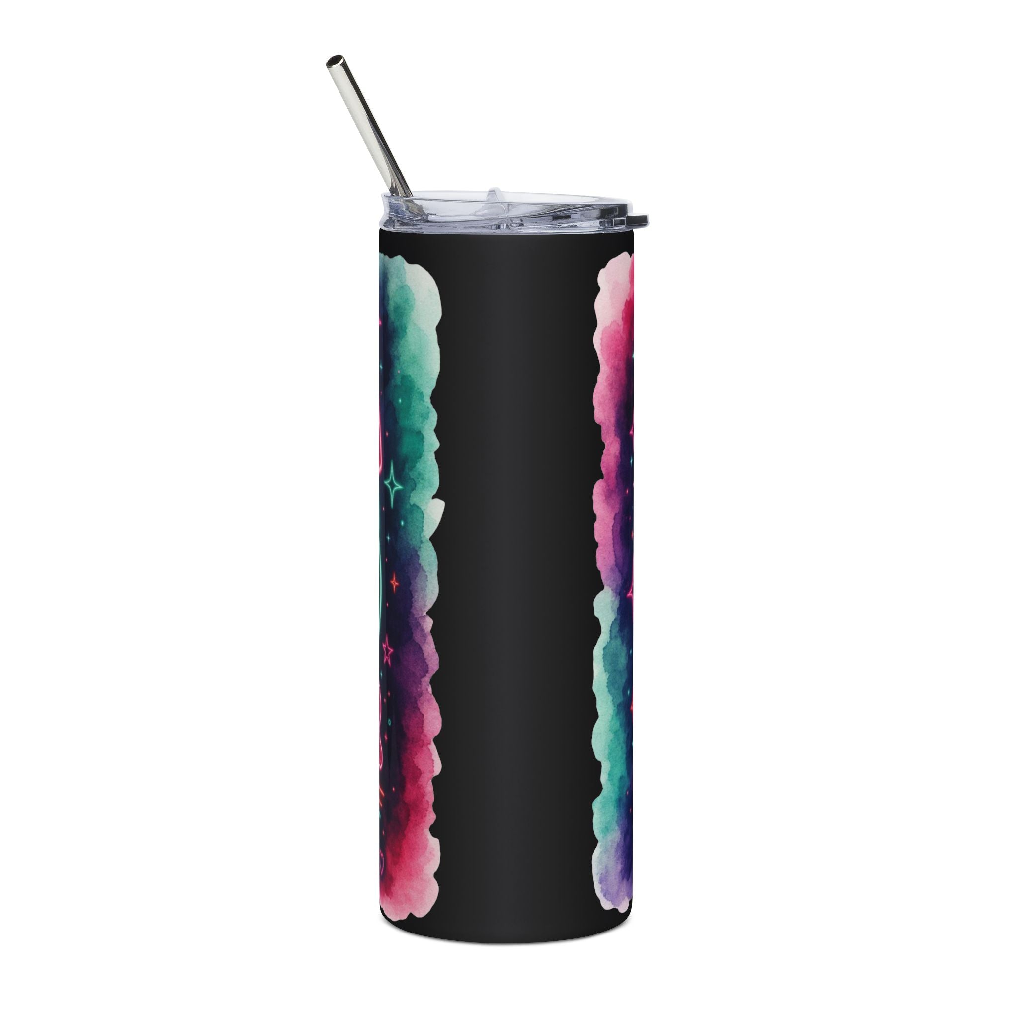 Cancer Vibes Neon Zodiac 20oz Stainless Tumbler