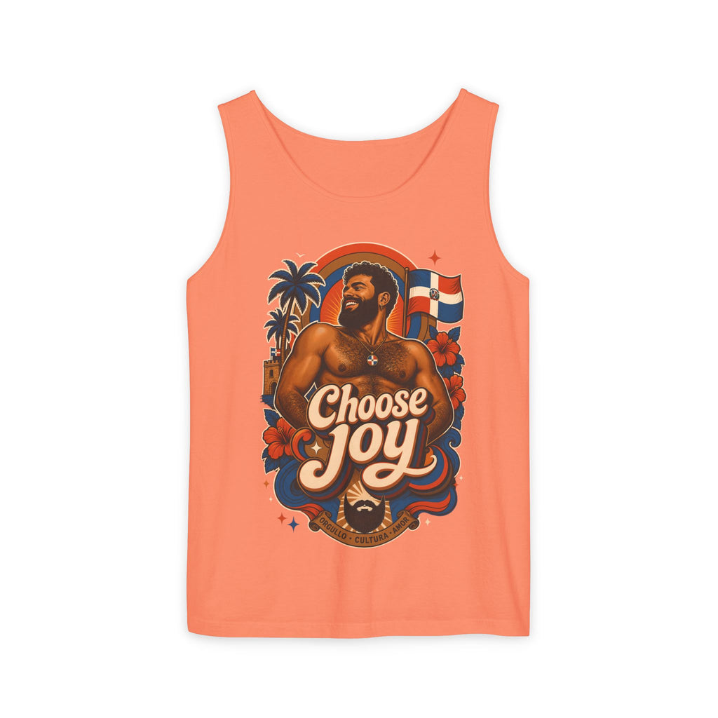 Choose Joy Tank Top — Vintage Tropical Pride Graphic Tank
