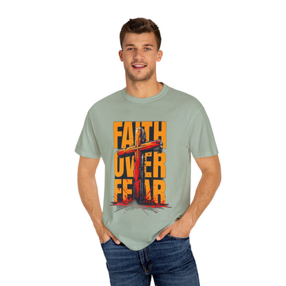 Inspirational T-Shirt – “Faith Over Fear” | Faith-Based Comfort Tee for Everyday Strength