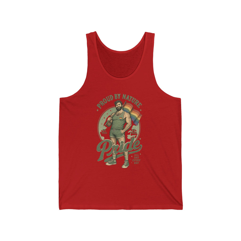 Pride Bear 'Proud By Nature' Tank Top – LGBTQ+ Rainbow Gay Pride Tank