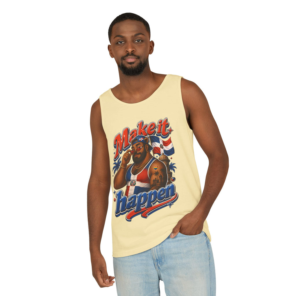 Make It Happen Tank Top — Retro Patriotic Motivational Muscle Tee