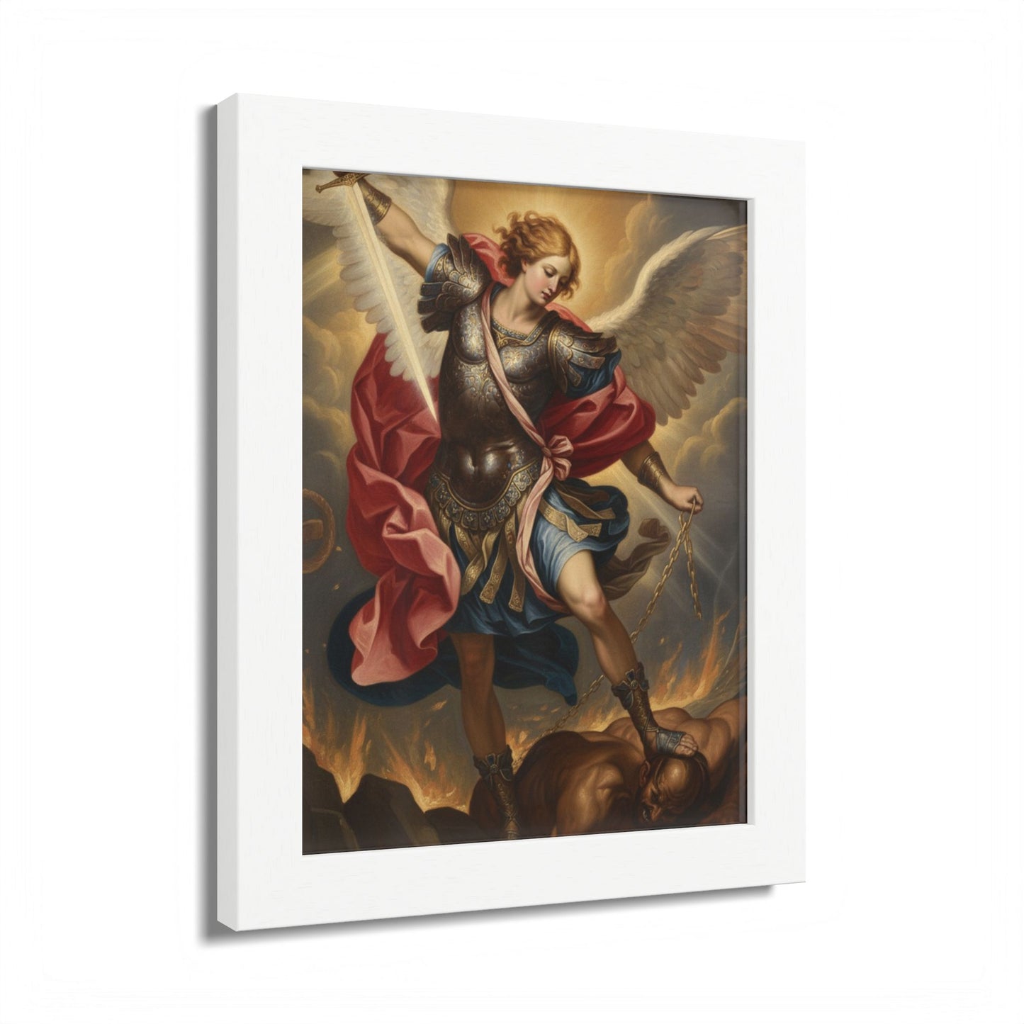 Saint Michael Framed Poster — Archangel Wall Art Print