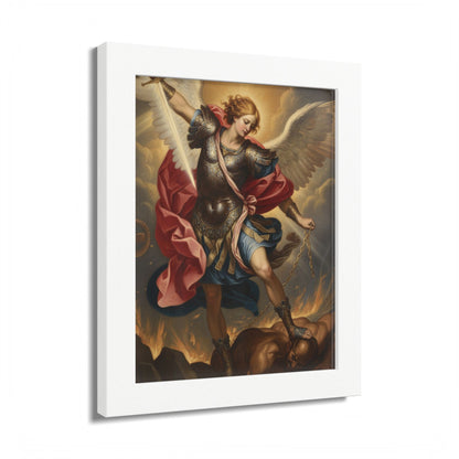 Saint Michael Framed Poster — Archangel Wall Art Print