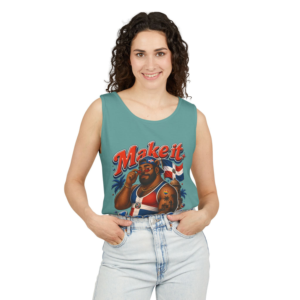 Make It Happen Tank Top — Retro Patriotic Motivational Muscle Tee