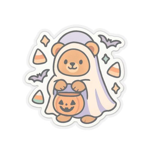 Cute Halloween Bear Kiss-Cut Stickers, Perfect for Laptop, Scrapbooking, Gift Wrapping, Fall Decor, Seasonal Fun