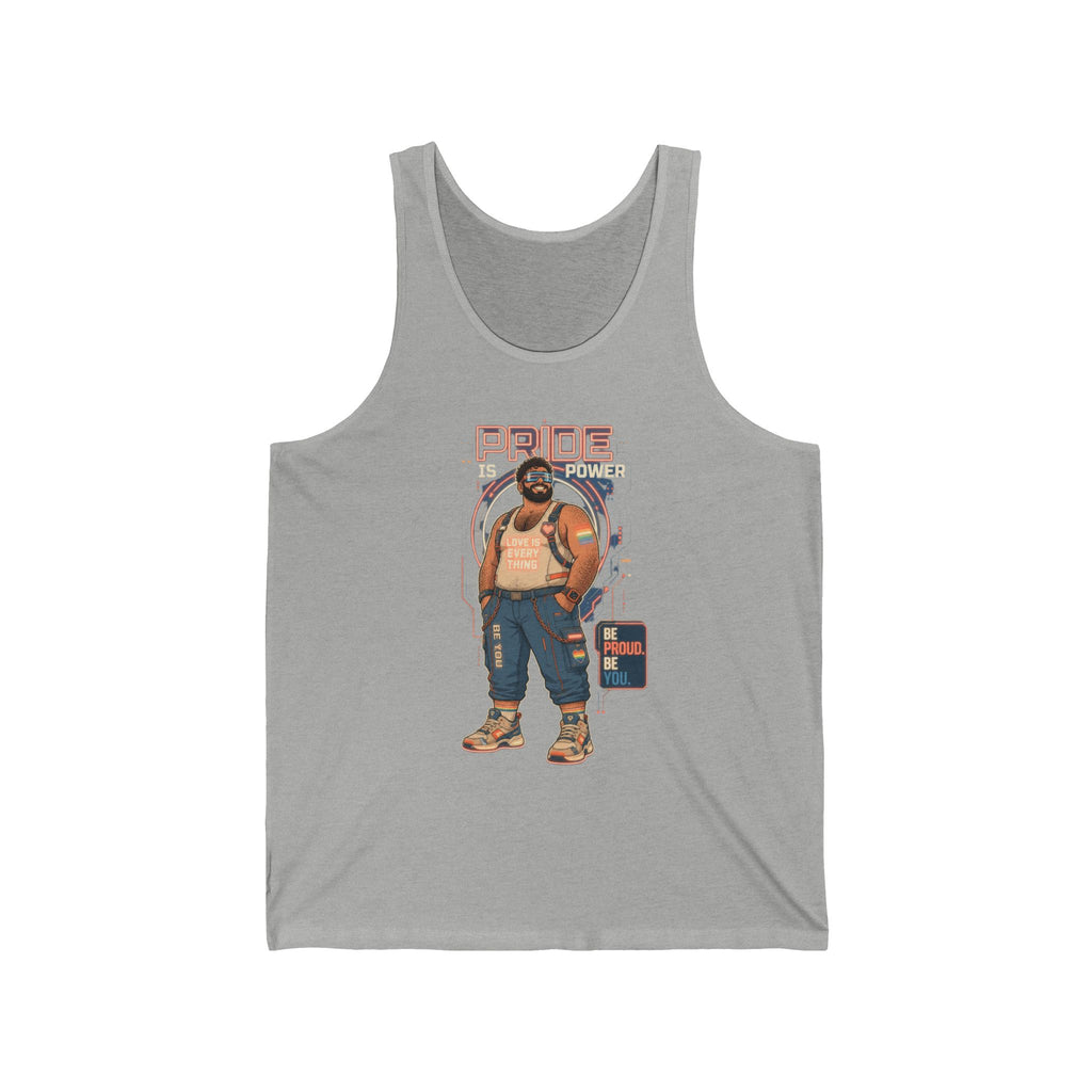 Pride & Power Tank Top — Retro Bear DJ Graphic Tank