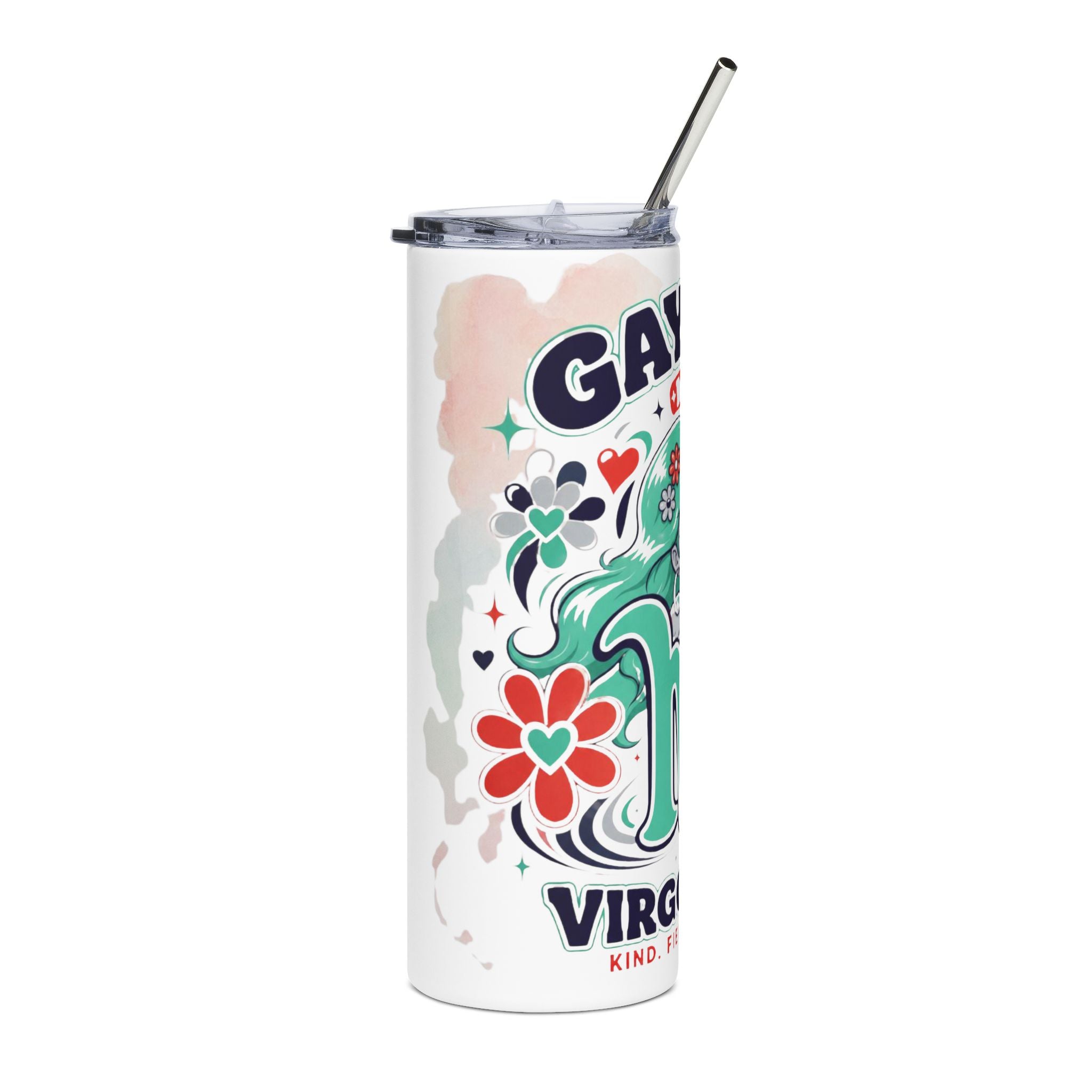 Virgo Pride 20oz Stainless Steel Tumbler — Gay Pride Zodiac Travel Cup
