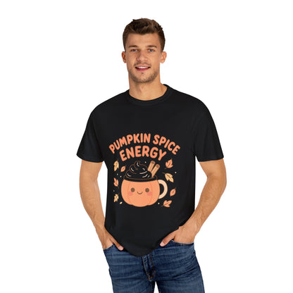 Pumpkin Spice Energy T-Shirt | Fall Fashion | Cute Autumn Tee | Cozy Seasonal Apparel | Perfect Gift for Coffee Lovers