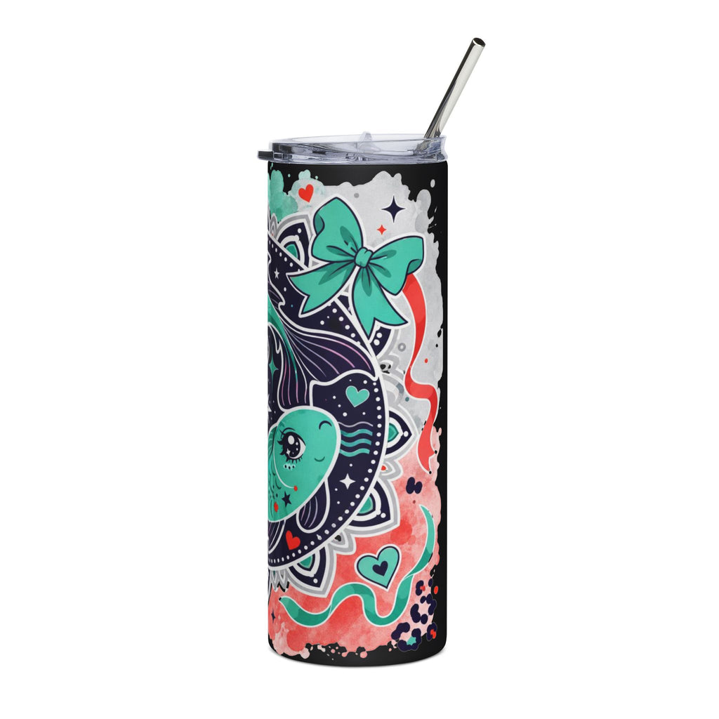 Pisces Zodiac Tumbler 20oz – Koi Fish Mandala Stainless Steel Travel Cup