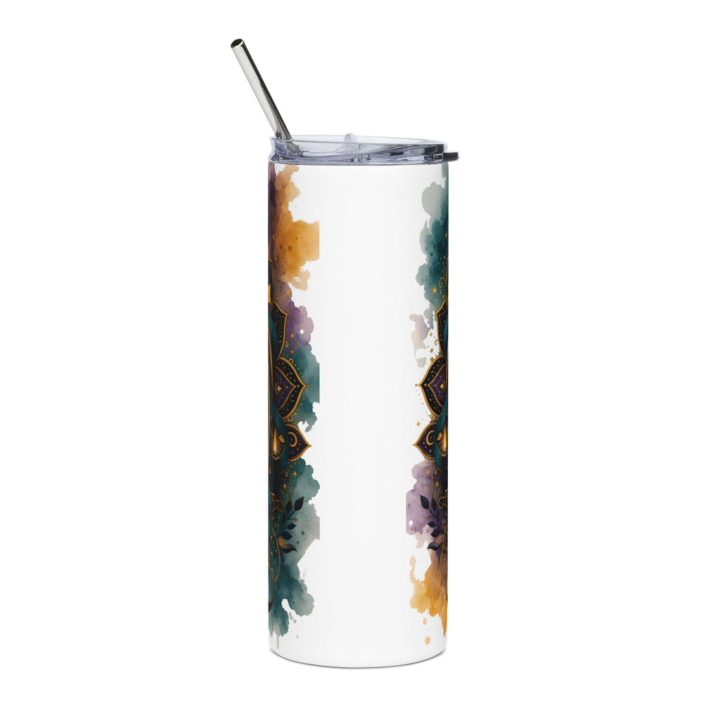 Gemini Zodiac 20oz Stainless Tumbler — Cozy Couple Astrology Design