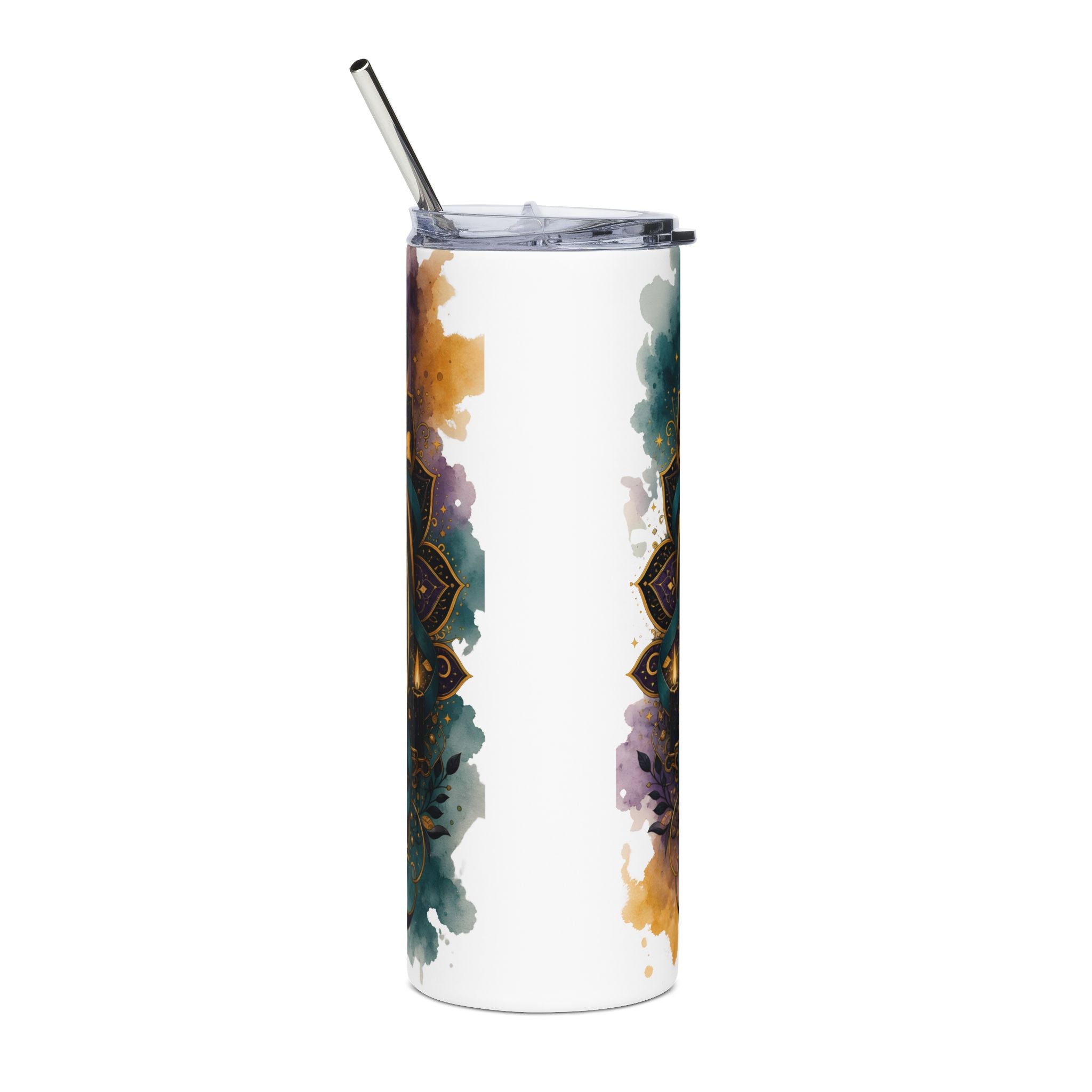 Gemini Zodiac 20oz Stainless Tumbler — Cozy Couple Astrology Design