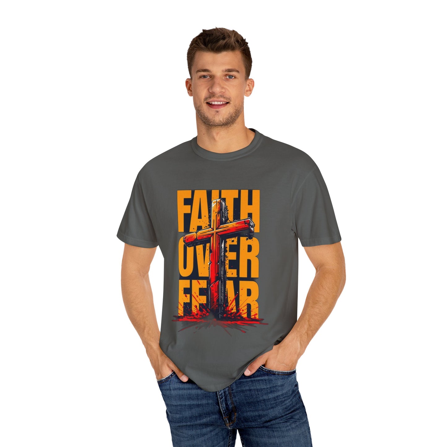 Inspirational T-Shirt – “Faith Over Fear” | Faith-Based Comfort Tee for Everyday Strength