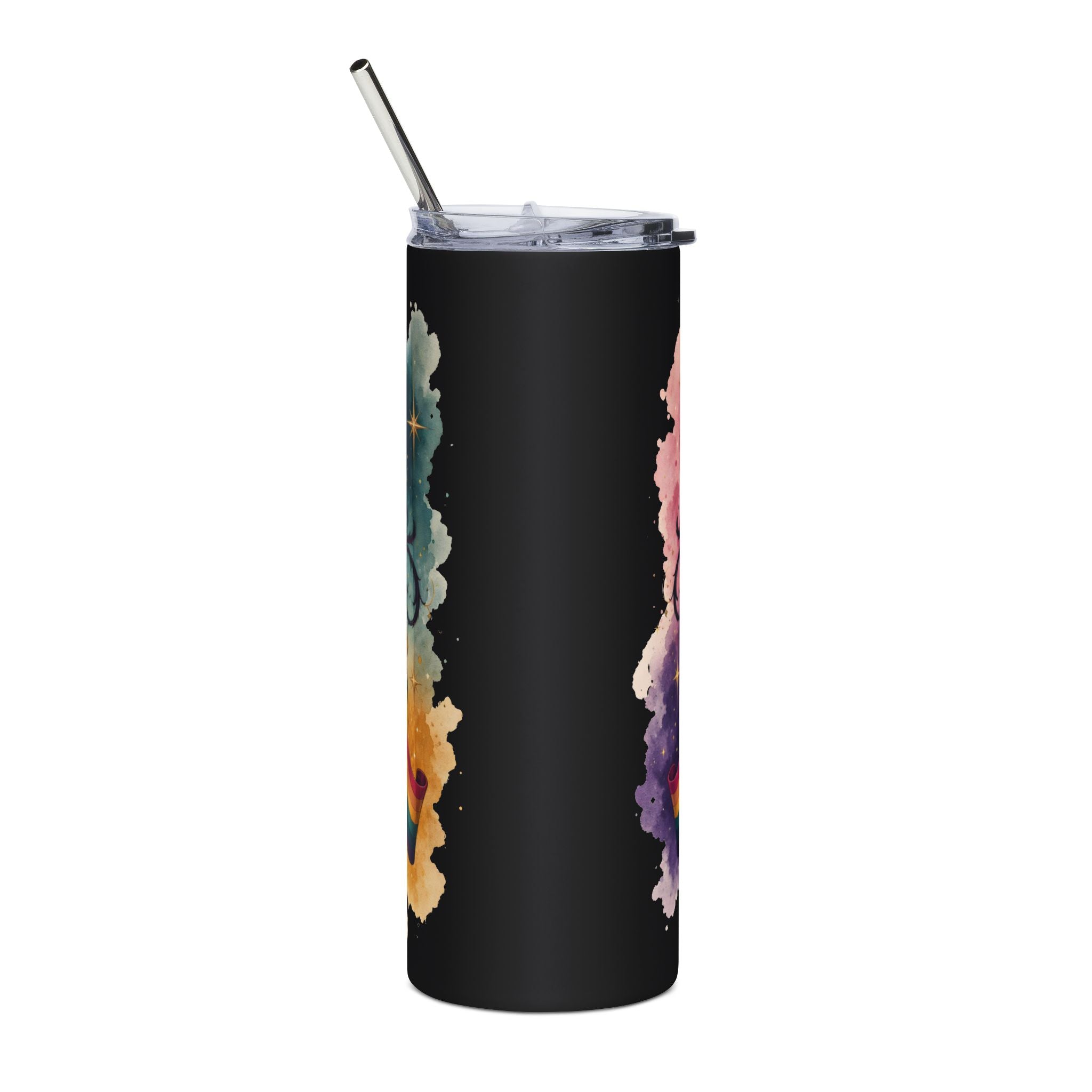 Tumbler — "Love Is Balance" Rainbow Pride 20oz Stainless Steel Tumbler