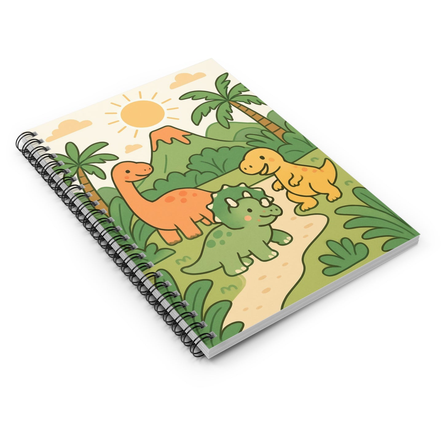 Dino Adventure Notebook | Ruled Spiral Journal for School & Creativity