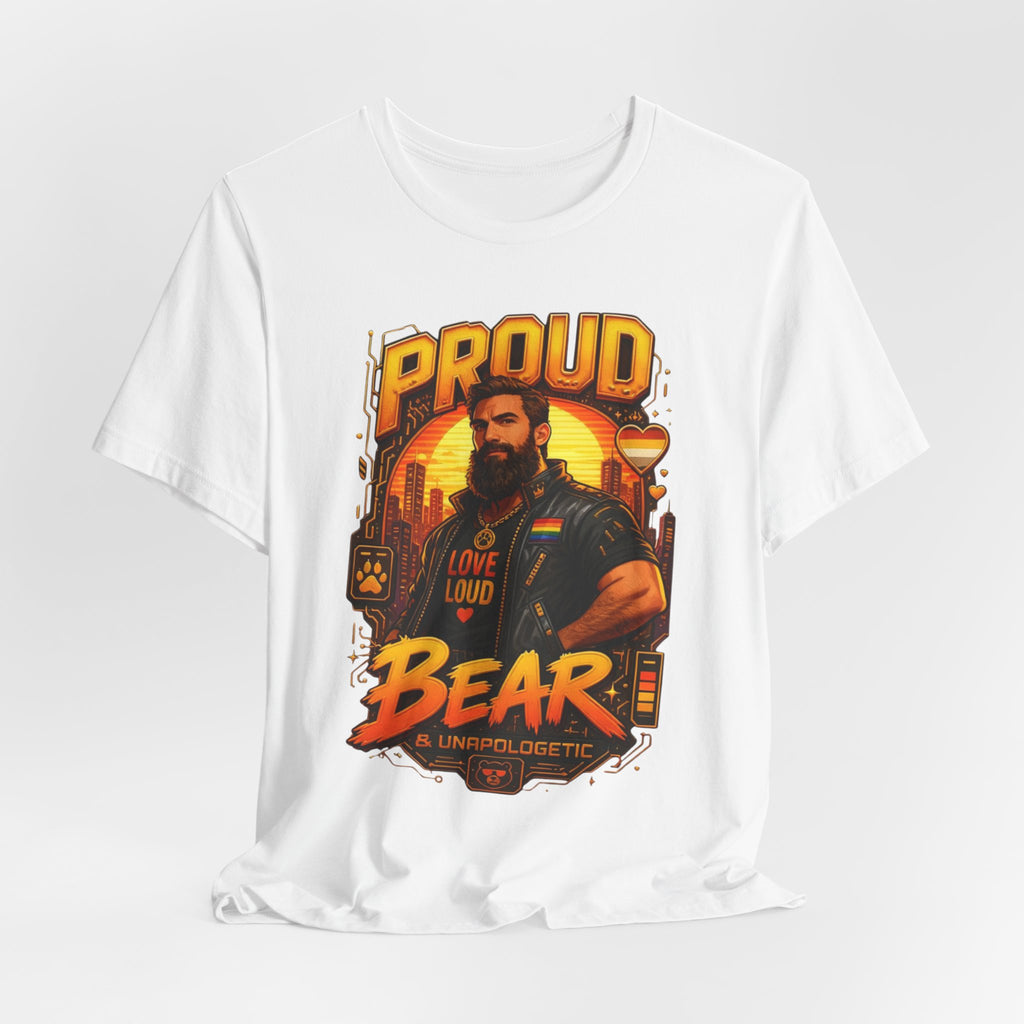 Proud Bear T-Shirt – Vintage Biker ‘Love Loud’ Graphic Tee