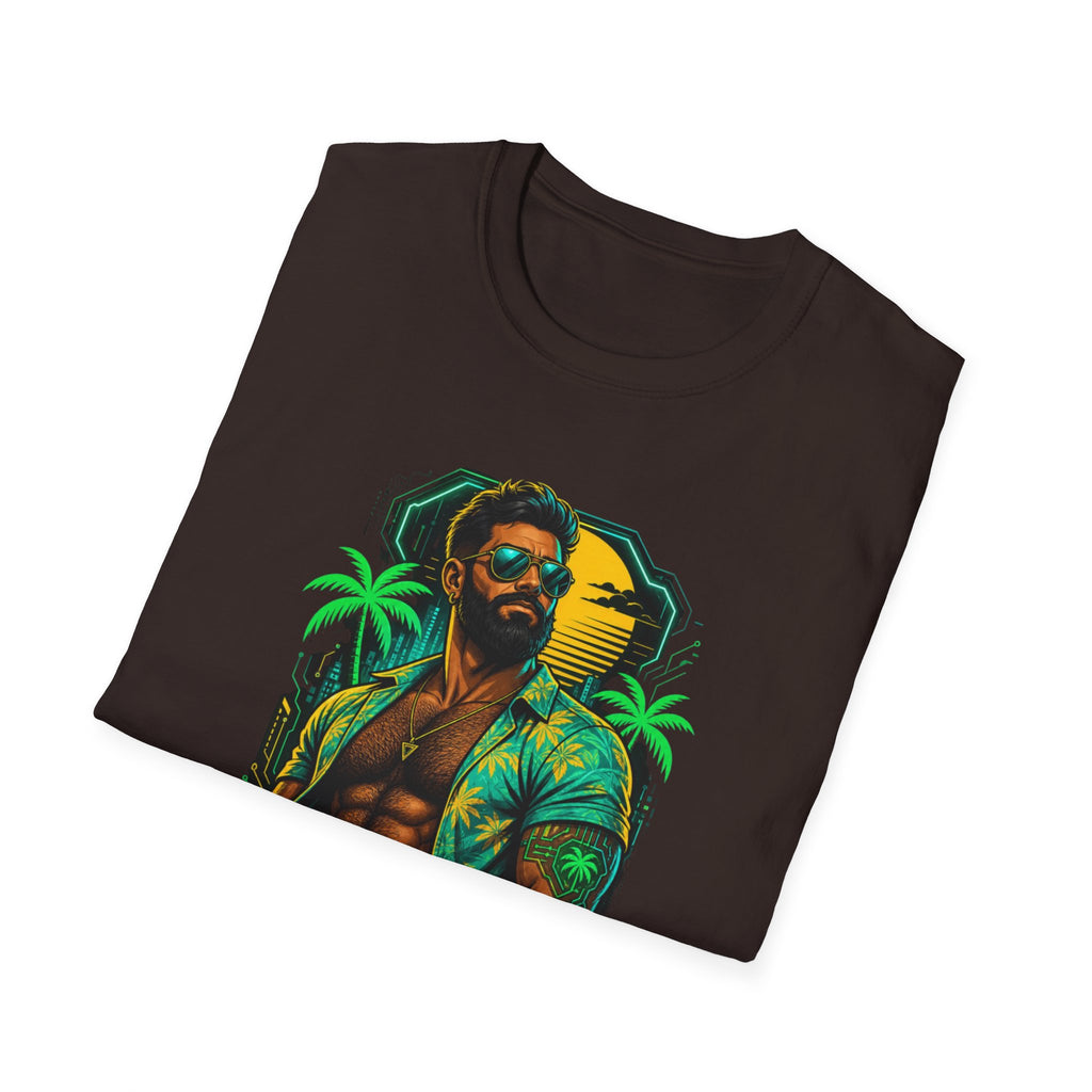 Beards and Breezes Tropical T-Shirt — Retro Beach Vibe Graphic Tee