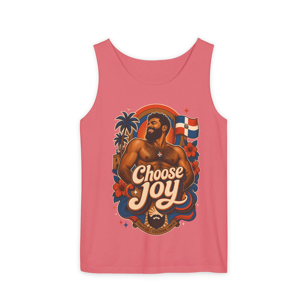 Choose Joy Tank Top — Vintage Tropical Pride Graphic Tank