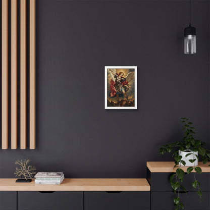 Saint Michael Framed Poster — Archangel Wall Art Print