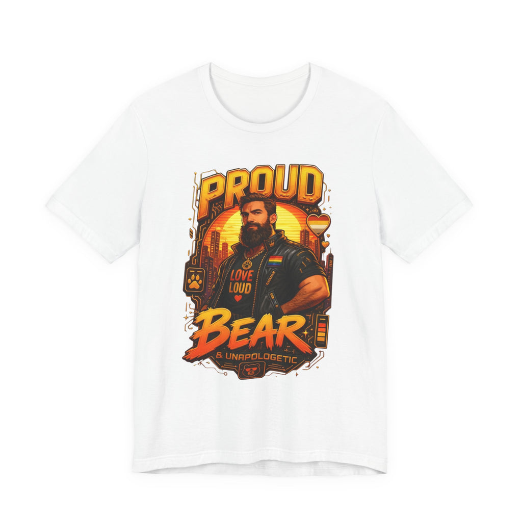 Proud Bear T-Shirt – Vintage Biker ‘Love Loud’ Graphic Tee