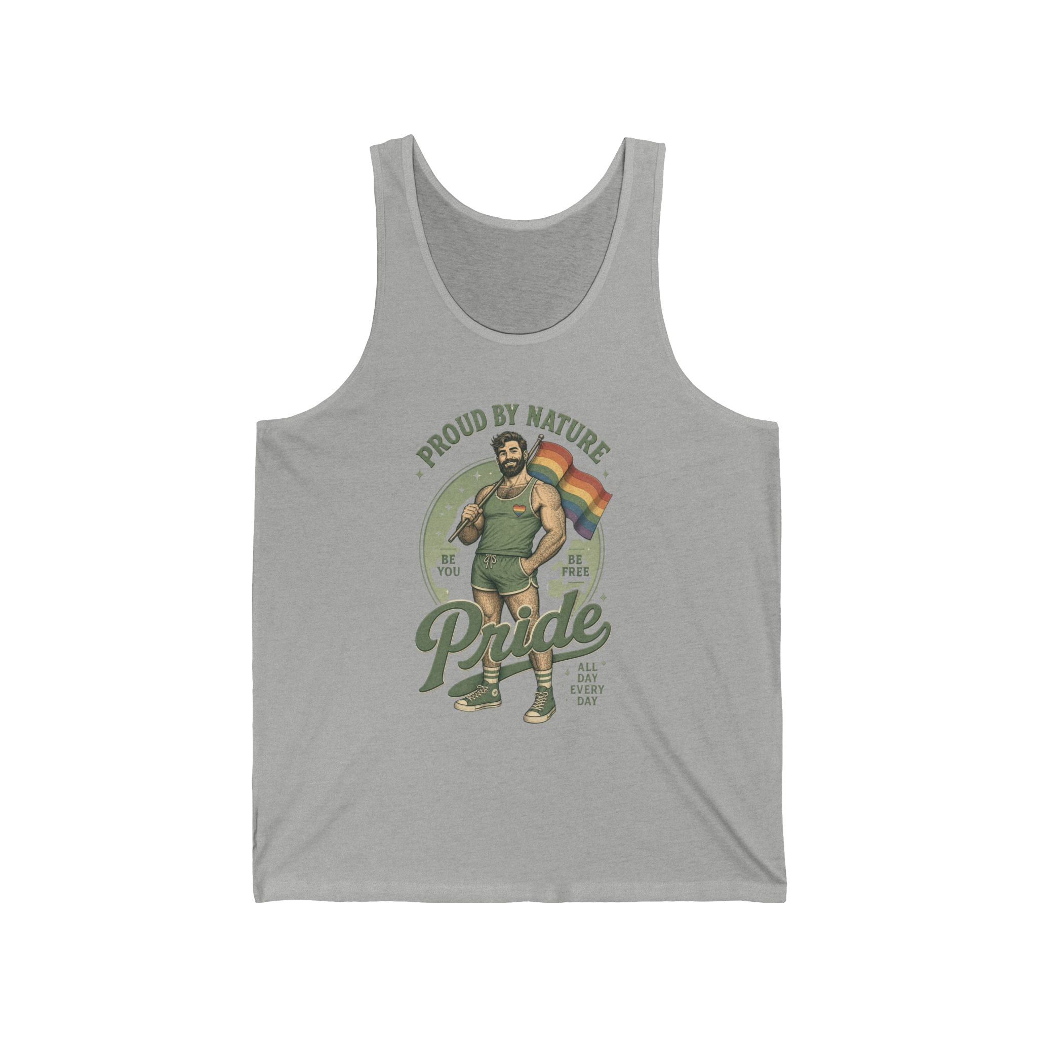 Pride Bear 'Proud By Nature' Tank Top – LGBTQ+ Rainbow Gay Pride Tank