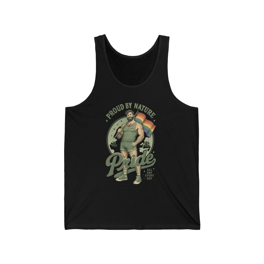 Pride Bear 'Proud By Nature' Tank Top – LGBTQ+ Rainbow Gay Pride Tank