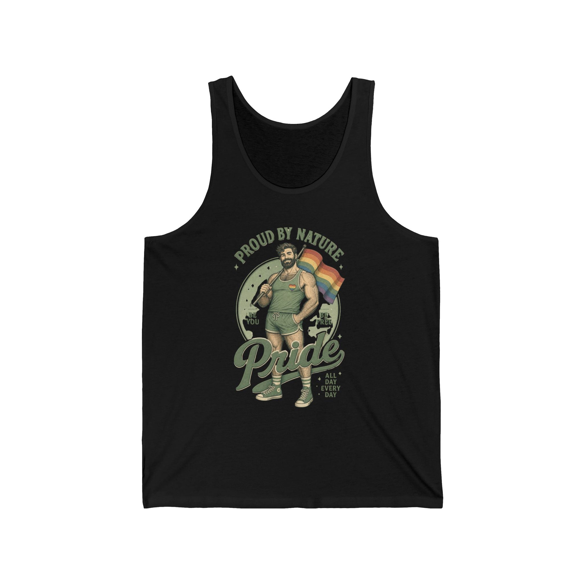 Pride Bear 'Proud By Nature' Tank Top – LGBTQ+ Rainbow Gay Pride Tank