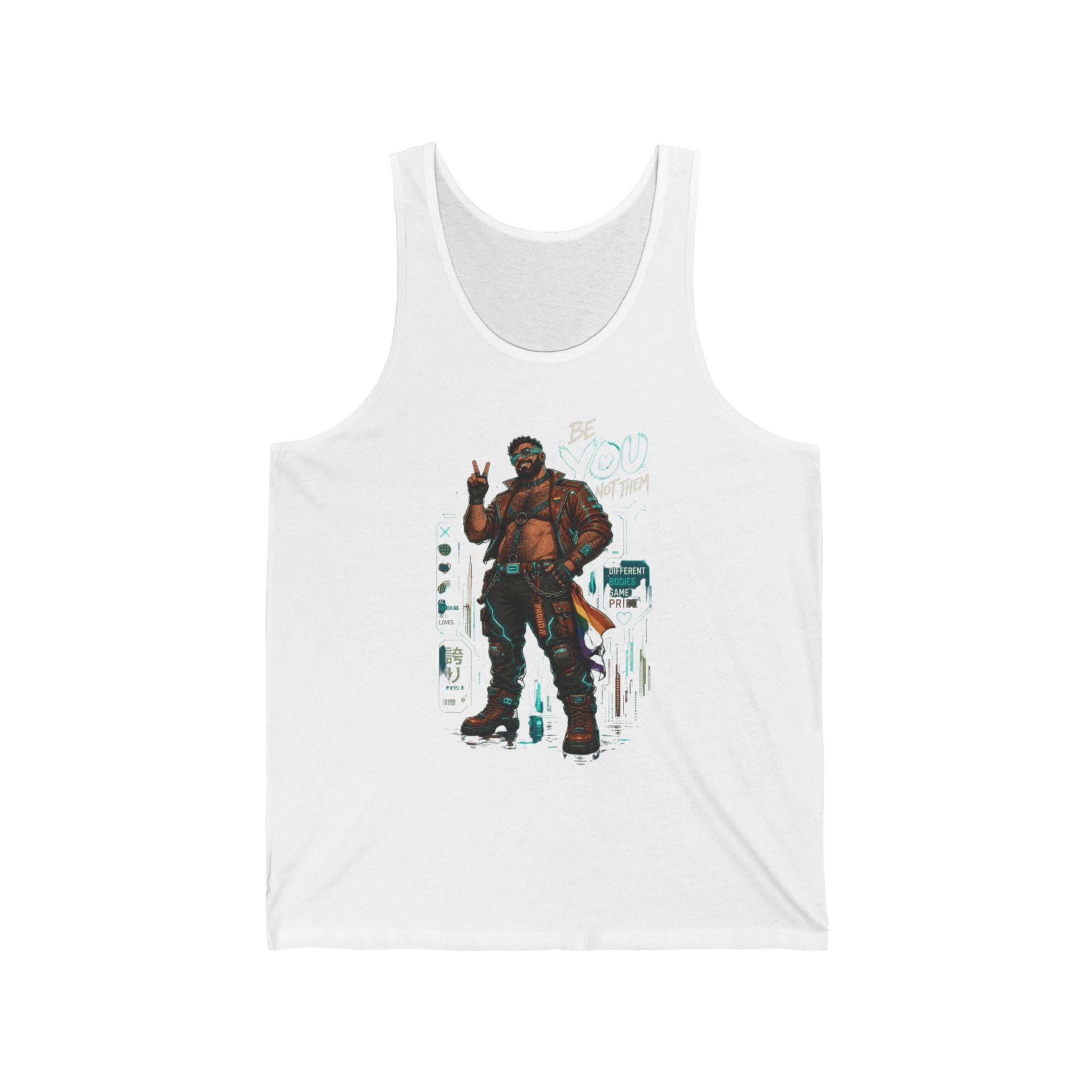 Streetwear Tank Top — Vintage-Inspired Peace Sign Soldier Graphic