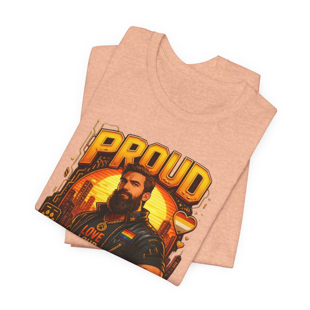 Proud Bear T-Shirt – Vintage Biker ‘Love Loud’ Graphic Tee