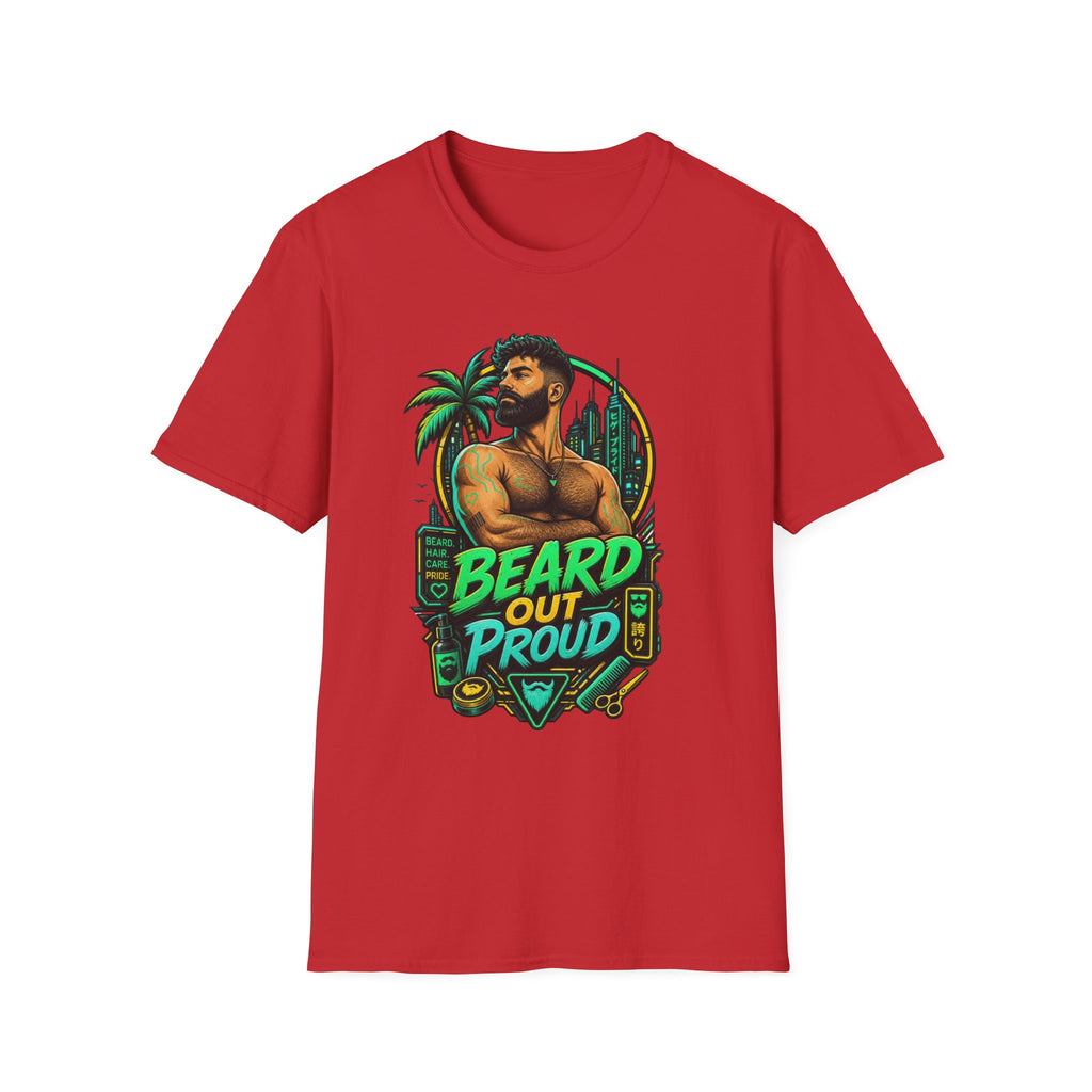 Beard Out Proud T-Shirt — Tropical Bearded Guy Graphic Tee