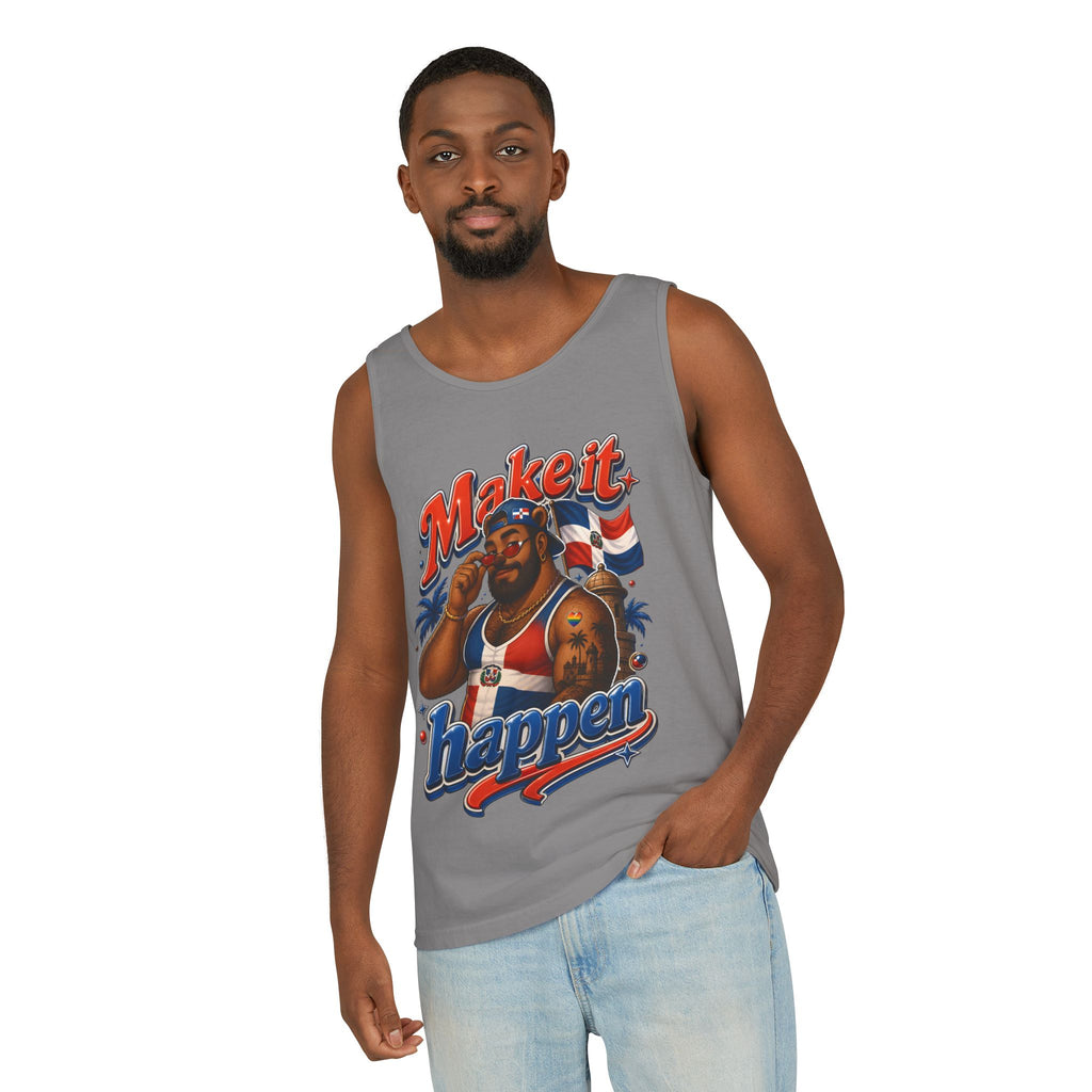 Make It Happen Tank Top — Retro Patriotic Motivational Muscle Tee