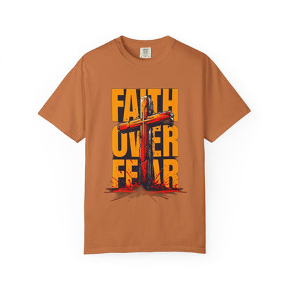 Inspirational T-Shirt – “Faith Over Fear” | Faith-Based Comfort Tee for Everyday Strength