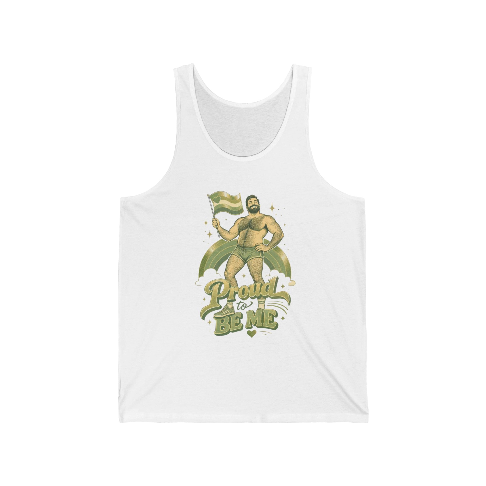 Proud to Be Me Tank Top — LGBTQ+ Pride Bear Graphic Tank