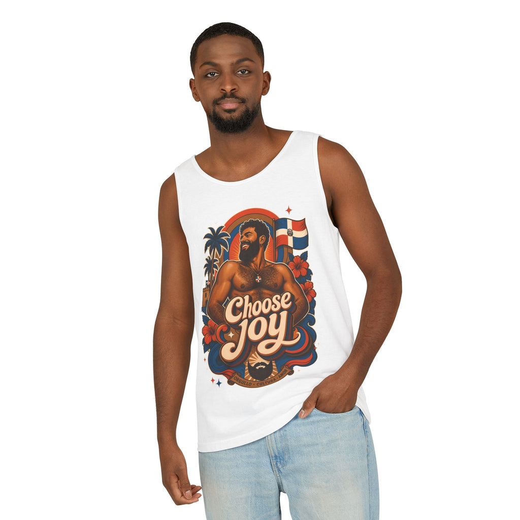 Choose Joy Tank Top — Vintage Tropical Pride Graphic Tank