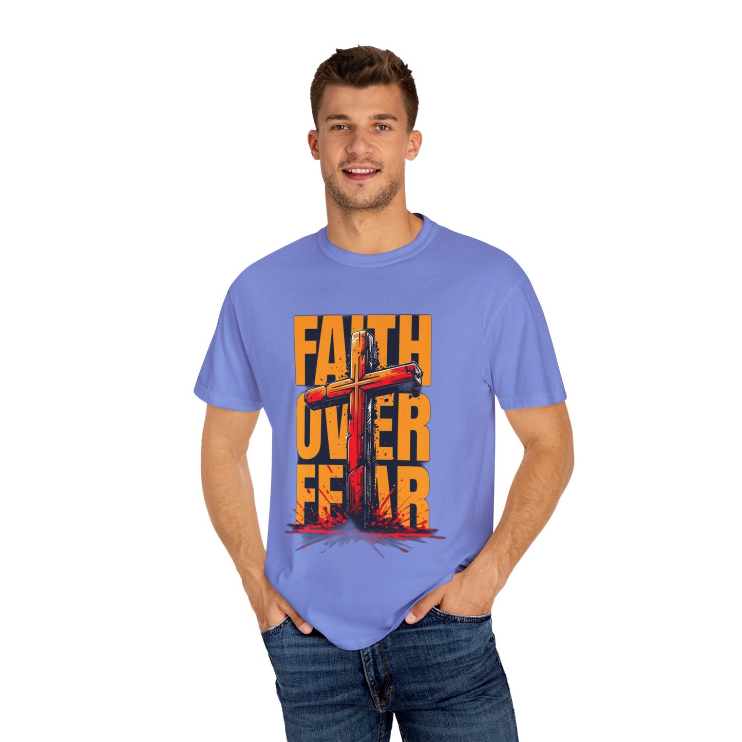 Inspirational T-Shirt – “Faith Over Fear” | Faith-Based Comfort Tee for Everyday Strength