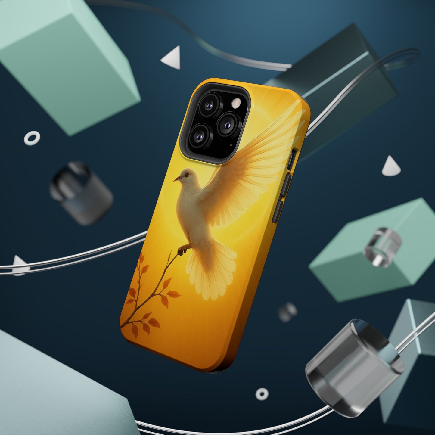 Golden Dove Magnetic Impact-Resistant Phone Case