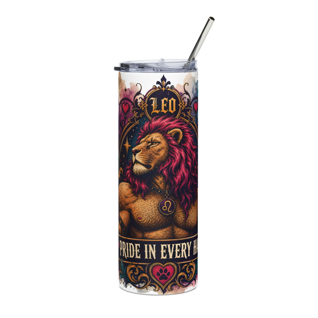Leo Zodiac Stainless Steel Tumbler — 'Pride in Every Roar' 20oz