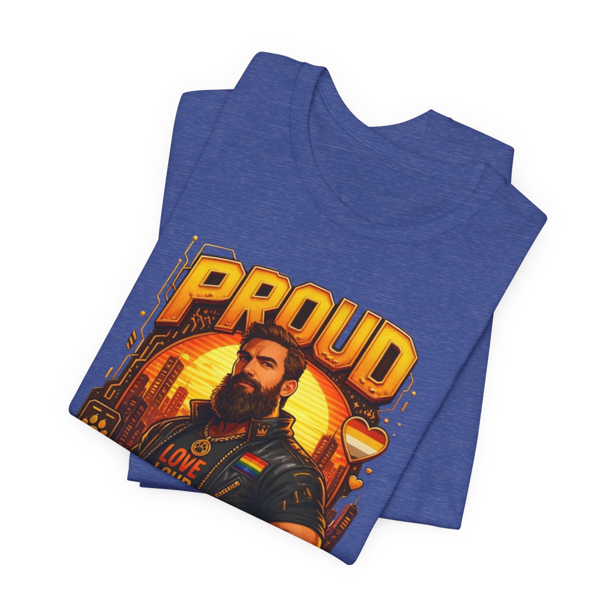 Proud Bear T-Shirt – Vintage Biker ‘Love Loud’ Graphic Tee