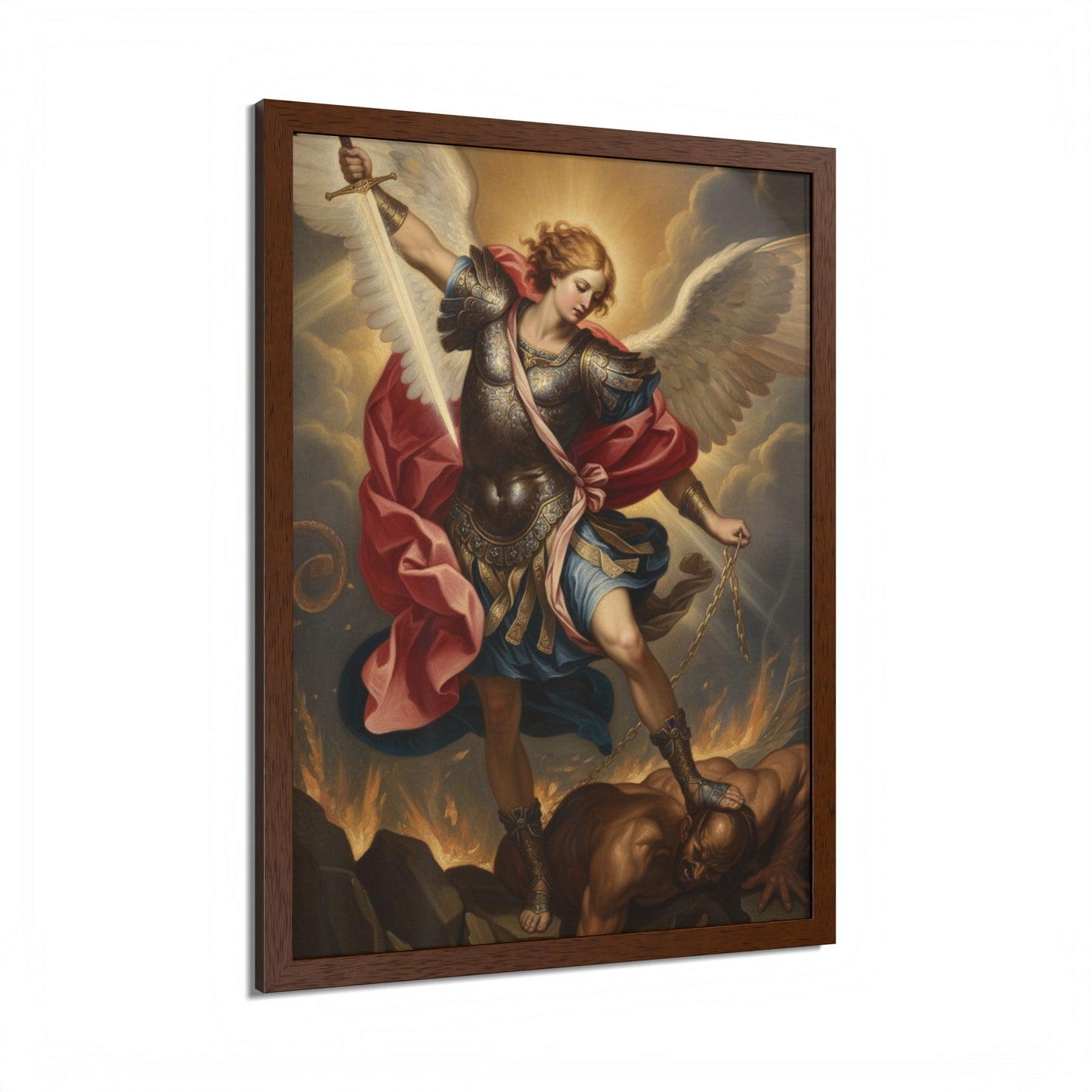 Saint Michael Framed Poster — Archangel Wall Art Print