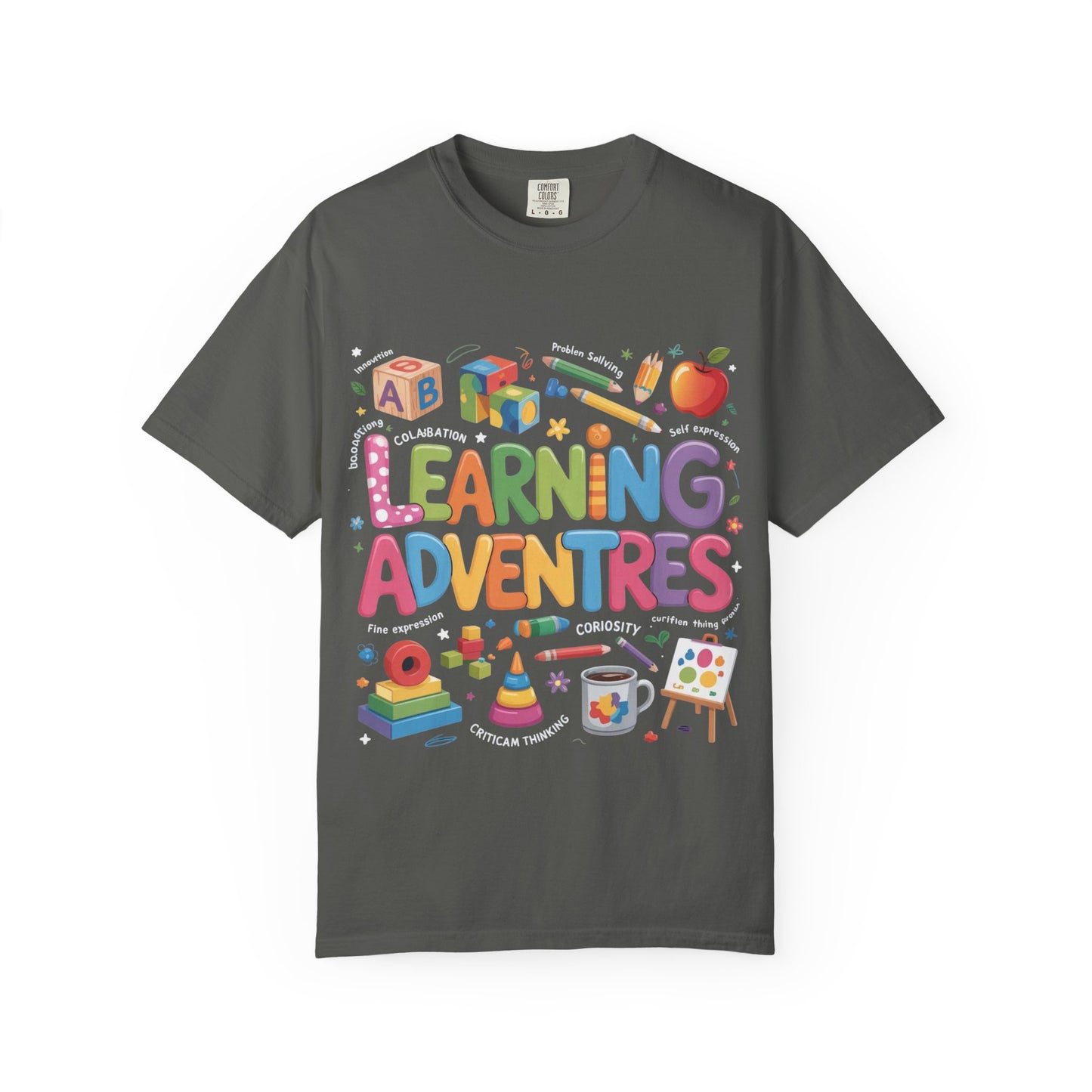 Colorful Learning Adventures T-Shirt – Fun Educational Tee for Kids & Teachers