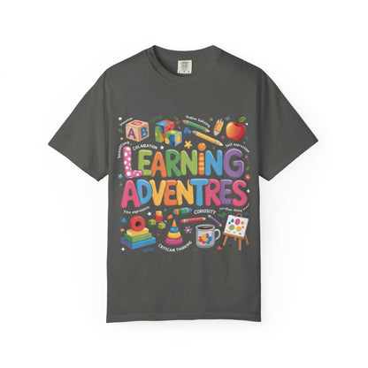 Colorful Learning Adventures T-Shirt – Fun Educational Tee for Kids & Teachers