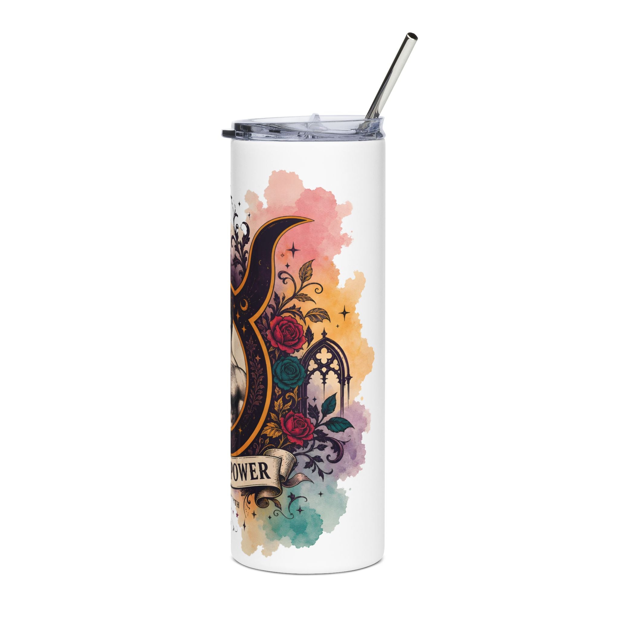Pride & Power 20oz Stainless Steel Tumbler — Muscle Emblem Travel Cup
