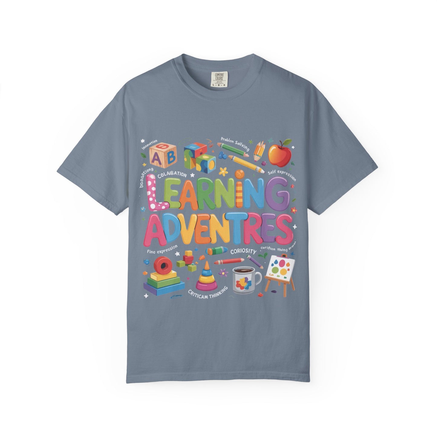 Colorful Learning Adventures T-Shirt – Fun Educational Tee for Kids & Teachers