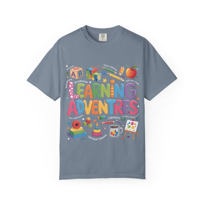 Colorful Learning Adventures T-Shirt – Fun Educational Tee for Kids & Teachers