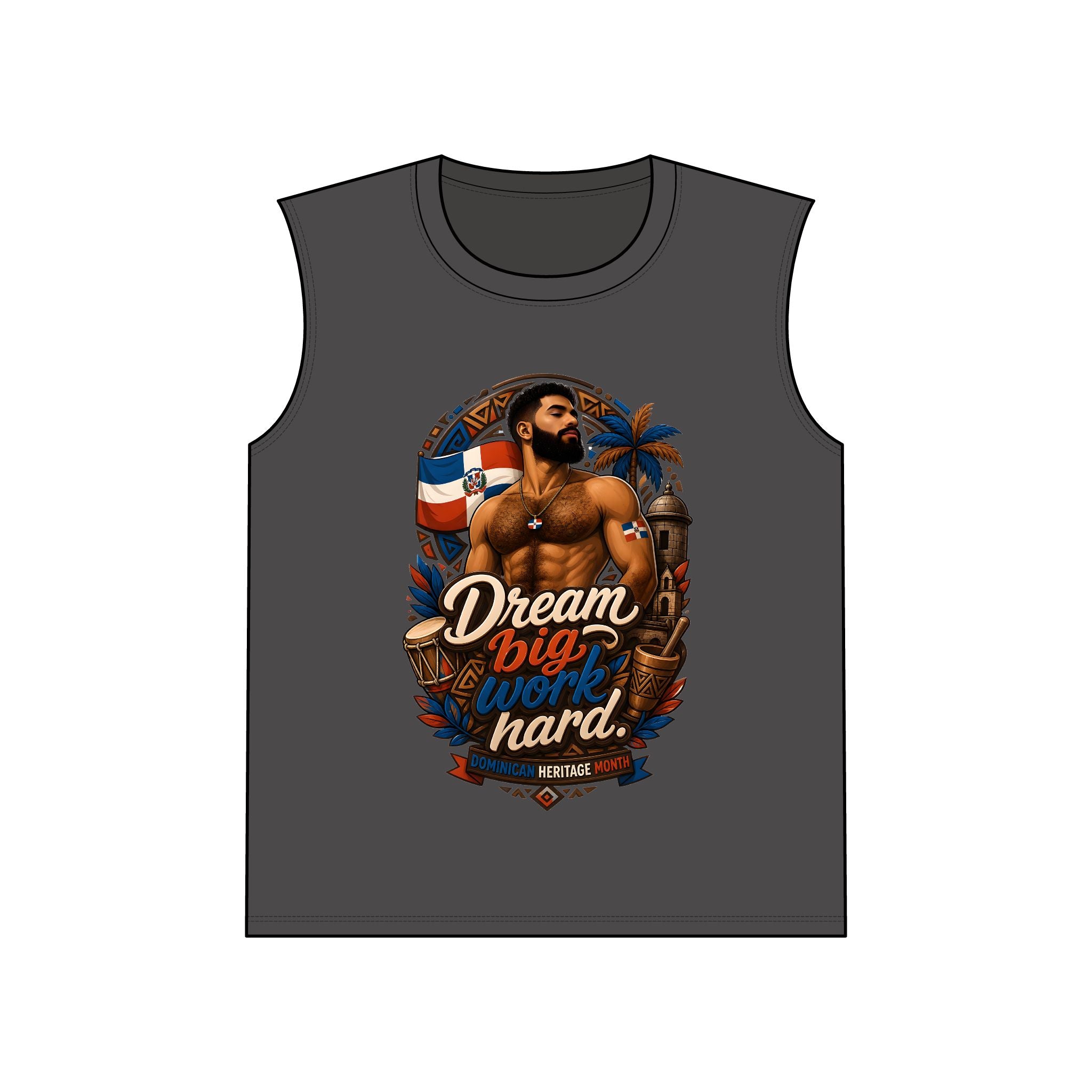Sleeveless Tee — "Make It Happen" Patriotic Muscle Tank