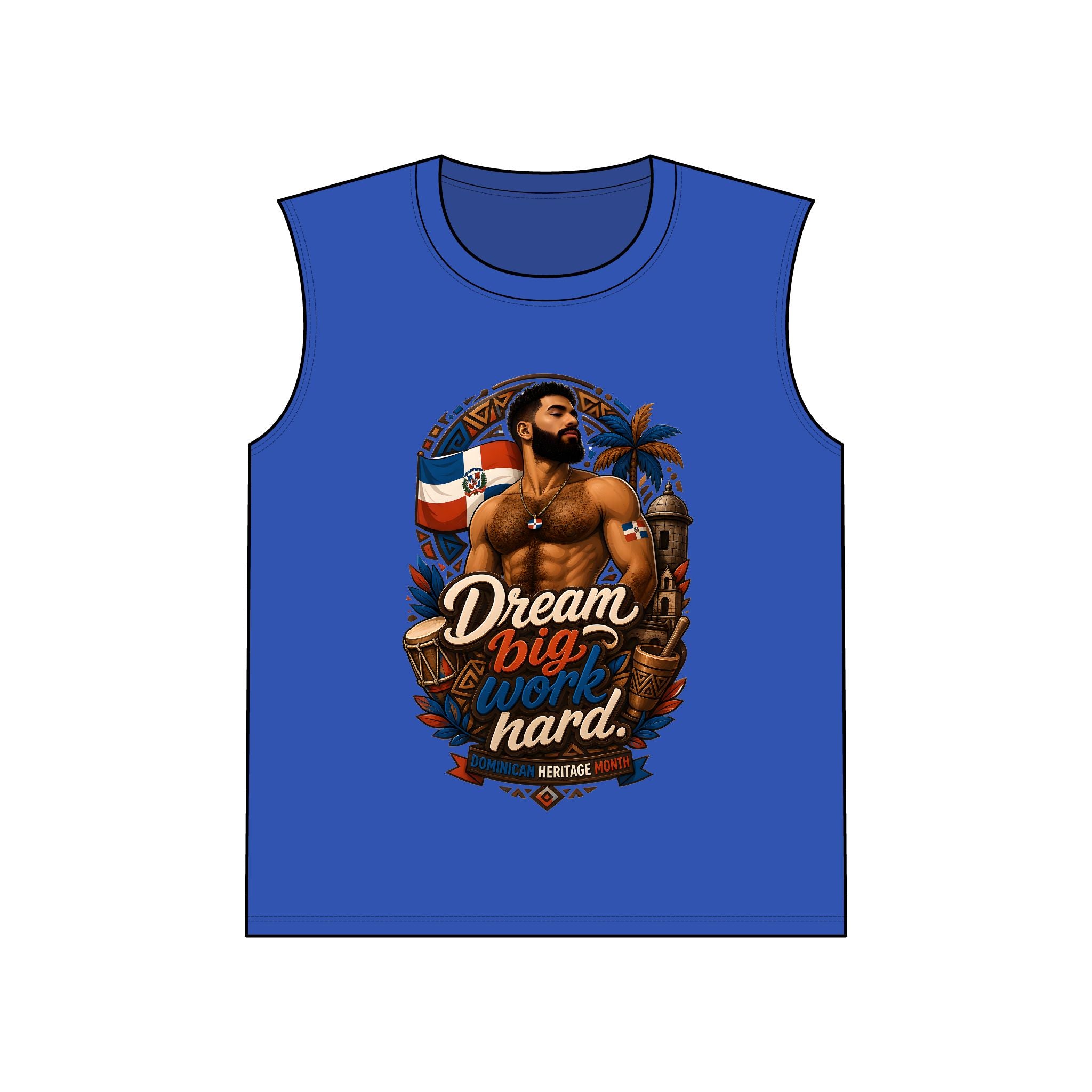 Sleeveless Tee — "Make It Happen" Patriotic Muscle Tank