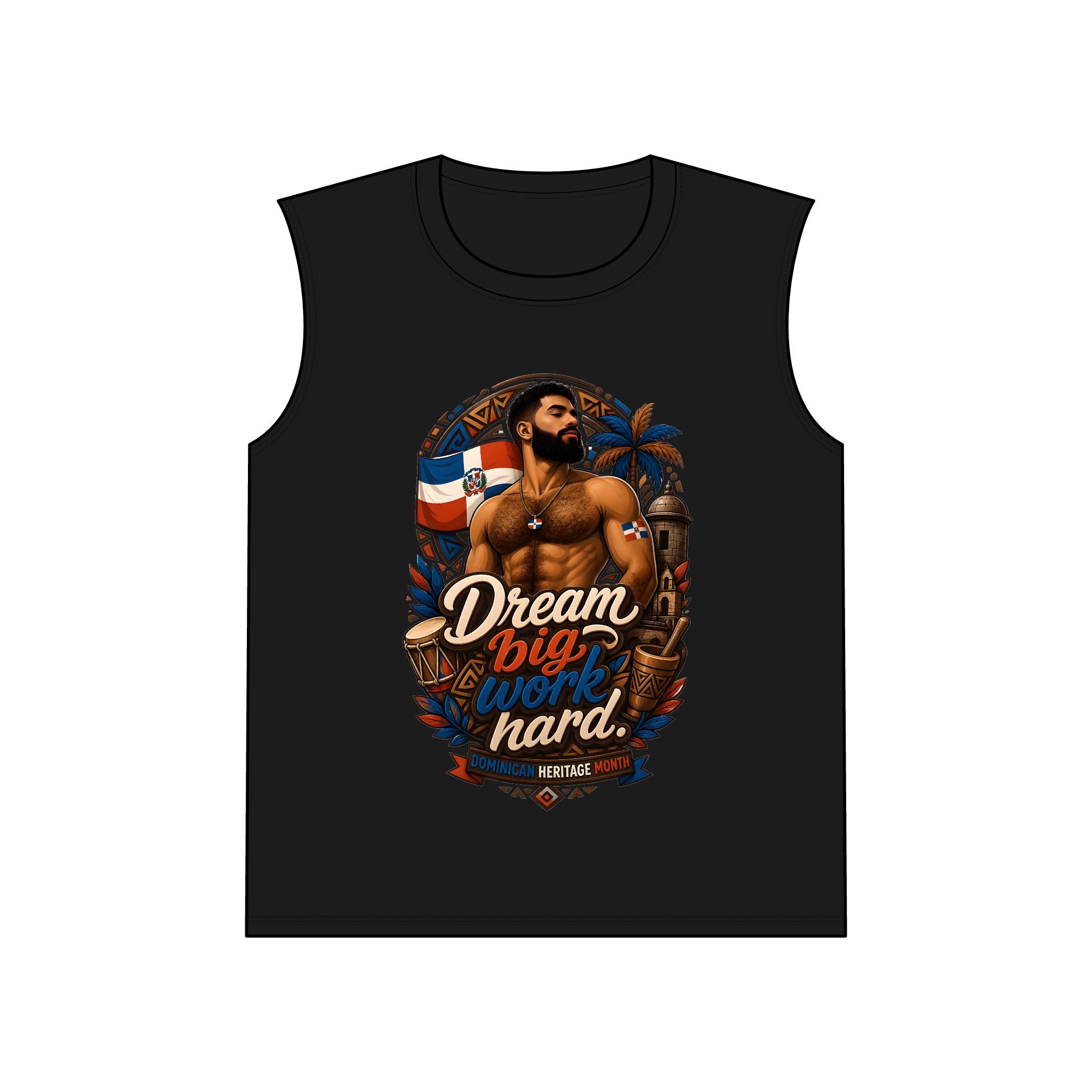 Sleeveless Tee — "Make It Happen" Patriotic Muscle Tank