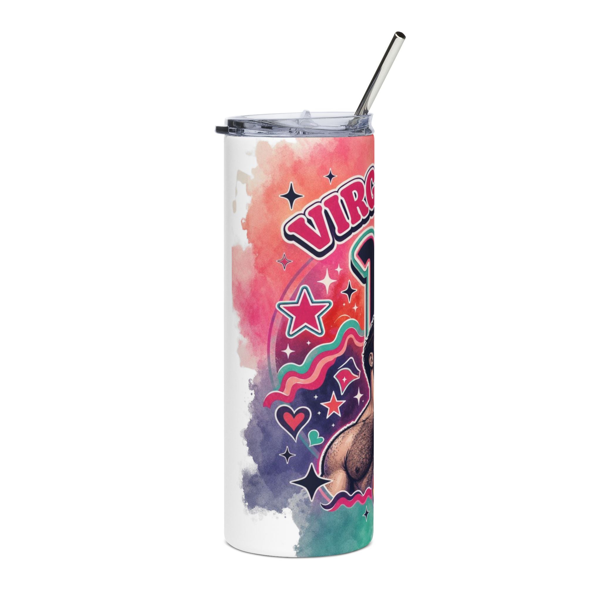 Virgo Pride 20oz Stainless Steel Tumbler — Rainbow Zodiac Drink Cup