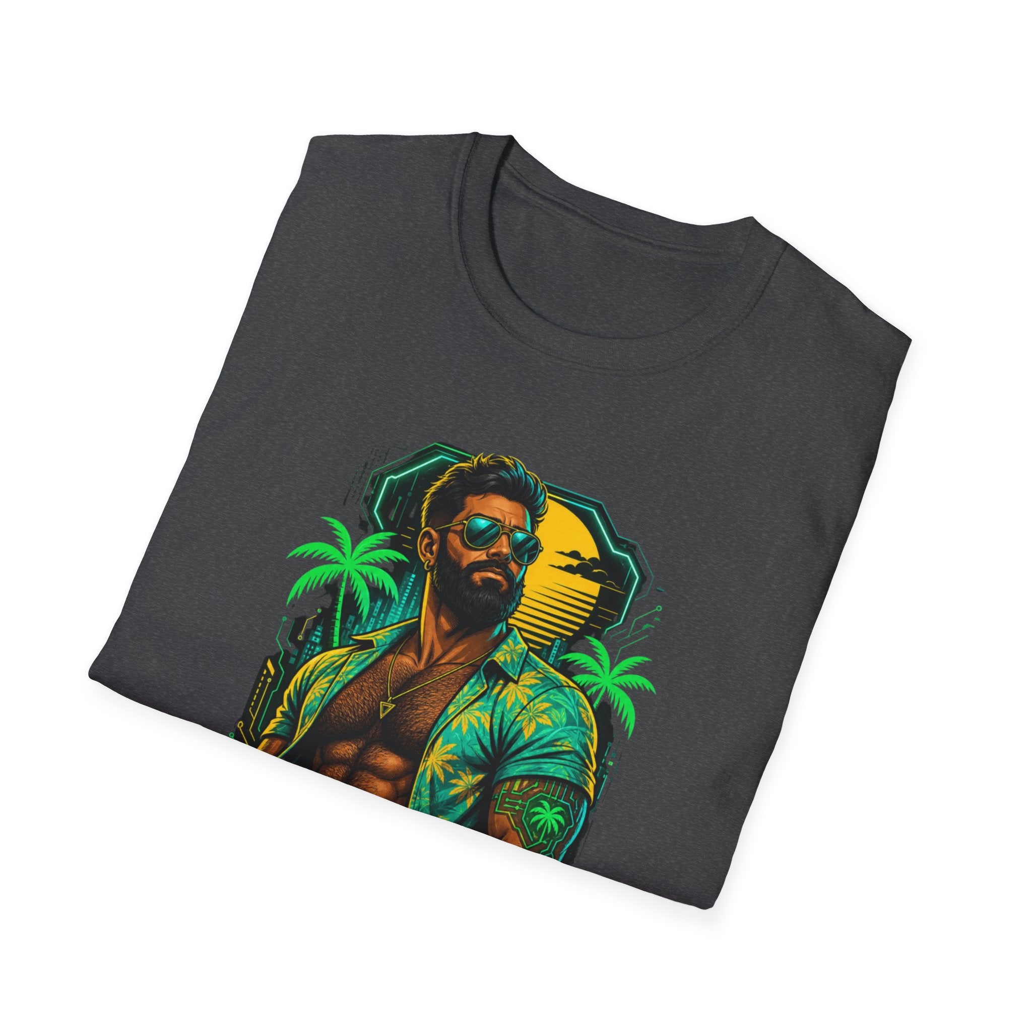 Beards and Breezes Tropical T-Shirt — Retro Beach Vibe Graphic Tee